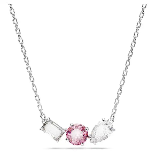 Swarovski Mesmera pendant Mixed cuts, Pink, Rhodium plated 5668275
