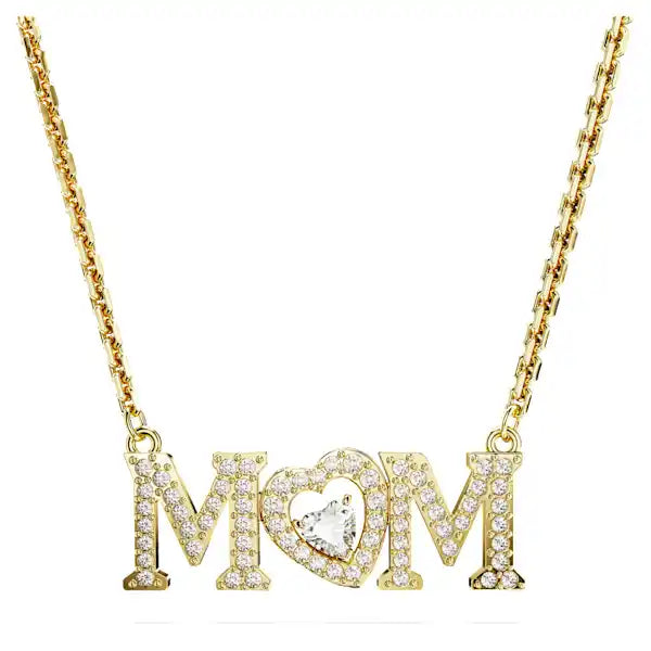 Swarovski Mother’s Day necklace Heart, White, Gold-tone plated 5649933