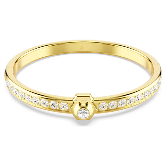 Swarovski Numina Bangle Round Cut, White, Gold-Tone Plated 5688493, 5688494
