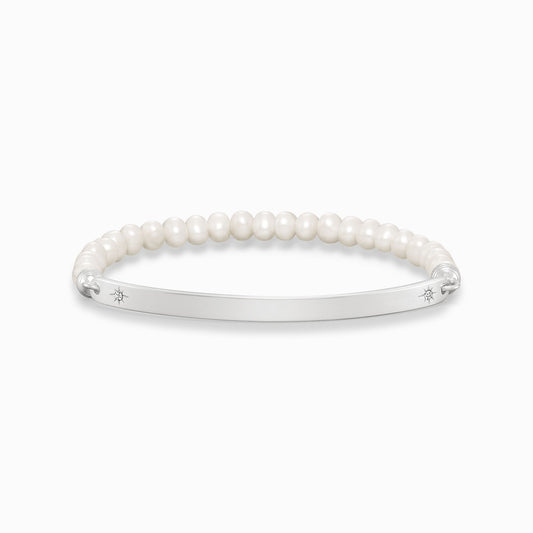 Thomas Sabo Silver & Pearl Love Bridge Bracelet LBA0001-082-14-L17,5