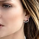 APM Monaco Silver-Rose Gold Plated Up and Down Earrings RE9990OX