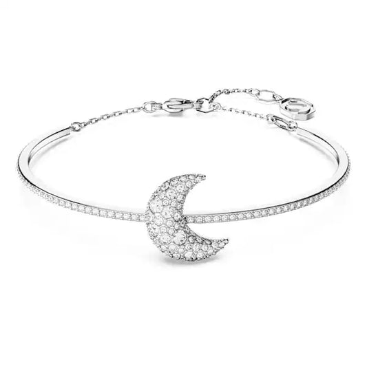 Swarovski Sublima bangle Moon, White, Rhodium plated 5666175