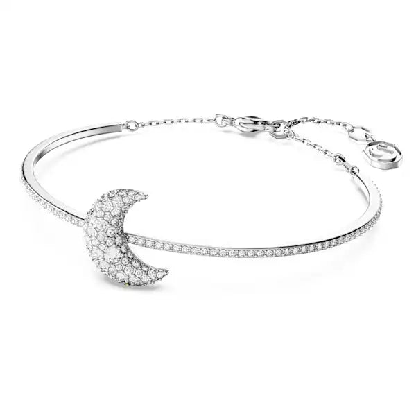 Swarovski Sublima bangle Moon, White, Rhodium plated 5666175