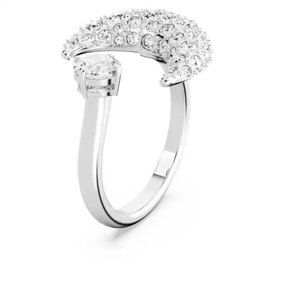 Swarovski Sublima open ring Moon, White, Rhodium plated 5677139