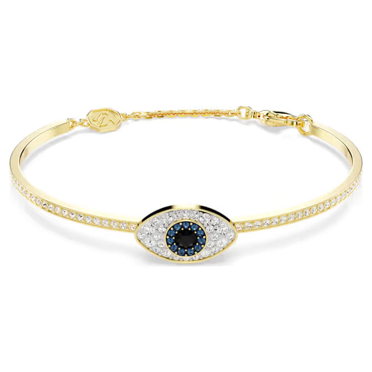 Swarovski Symbolica Bangle Evil Eye, Blue, Gold-Tone Plated 5696467, 5692171, 5700879