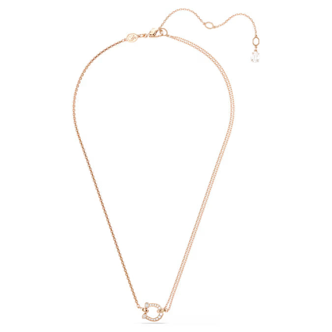 Swarovski Symbolica Pendant Pavé, Horseshoe Necklace, White, Rose Gold-Tone Plated 5741462
