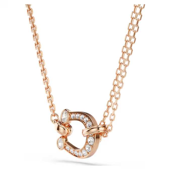 Swarovski Symbolica Pendant Pavé, Horseshoe Necklace, White, Rose Gold-Tone Plated 5741462