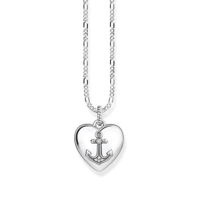 Thomas Sabo Silver Anchor Heart Locket Necklace D_KE0039-356-14-L45v