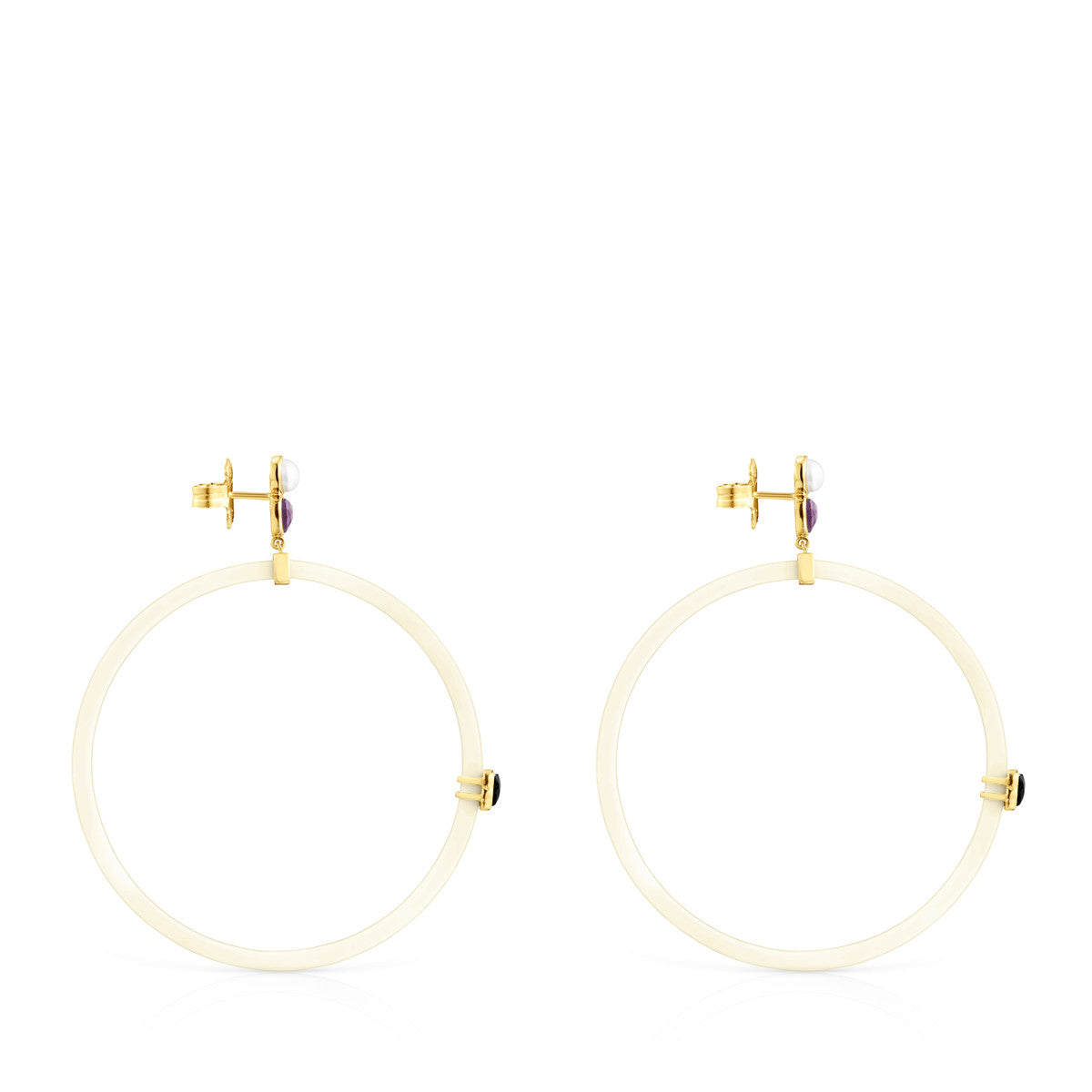 Tous Glory Earrings in Resin with Gold Vermeil and Gemstones 918593530 –