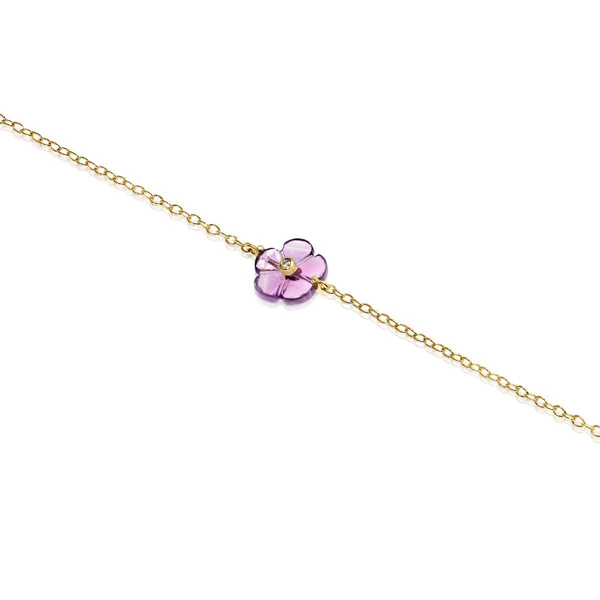 Tous Vita Bracelet in Gold with Amethyst and Diamonds 918531000
