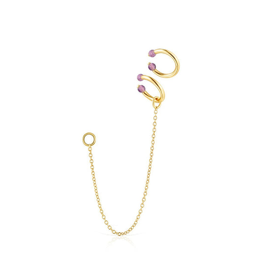 Tous Batala Earcuff Pack in Gold Vermeil with Amethyst 918543650