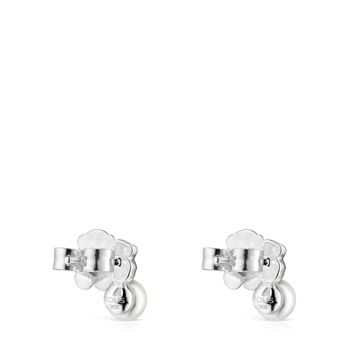 Tous Mini Color Earrings in Silver with rose Quartzite and Pearl 91543 –