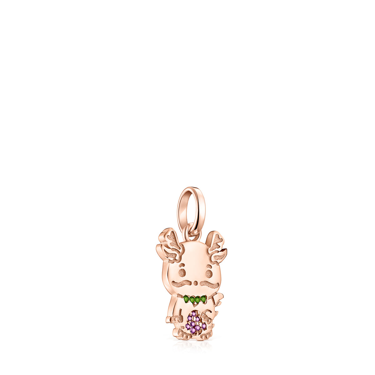 Tous Chinese Horoscope Dragon Pendant in Rose Gold Vermeil, Ruby and Chrome Diopside 918434560