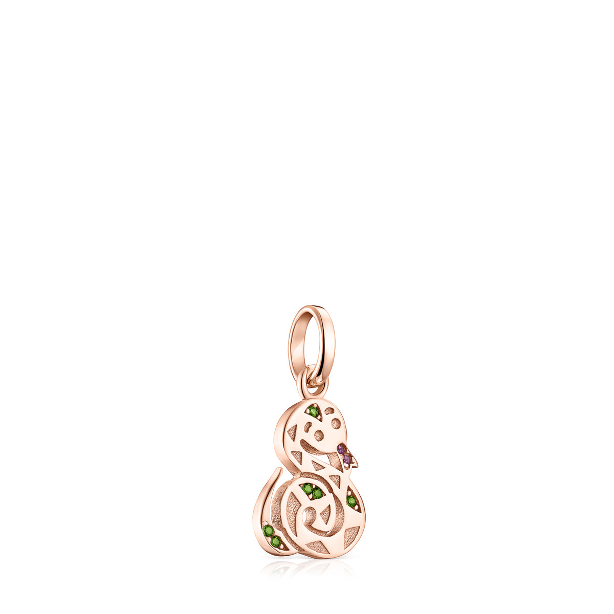Tous Chinese Horoscope Serpent Pendant in Rose Gold Vermeil, Ruby and Chrome Diopside 918434610