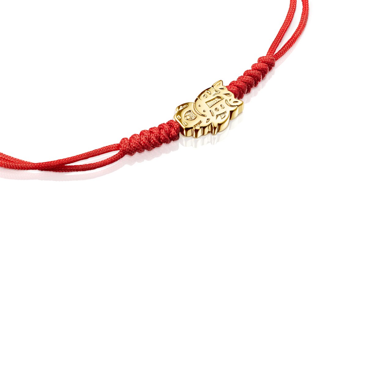 Tous Chinese Horoscope Horse Bracelet in Gold and Red Cord 918431030 –