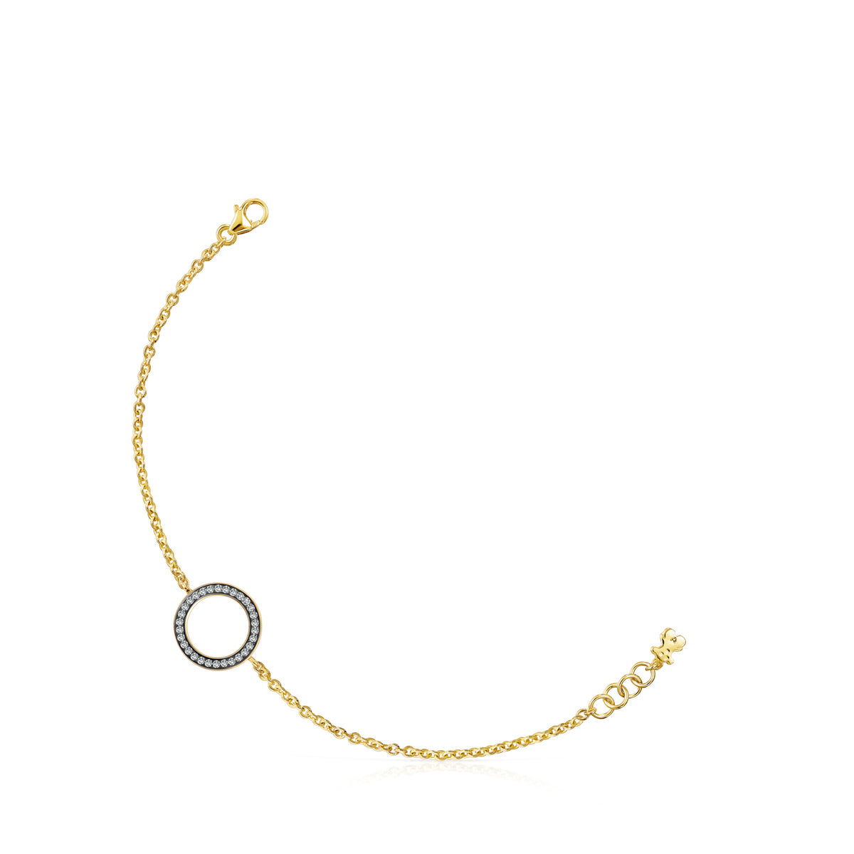 Tous Nocturne disc Bracelet in Gold Vermeil with Diamonds 918441610