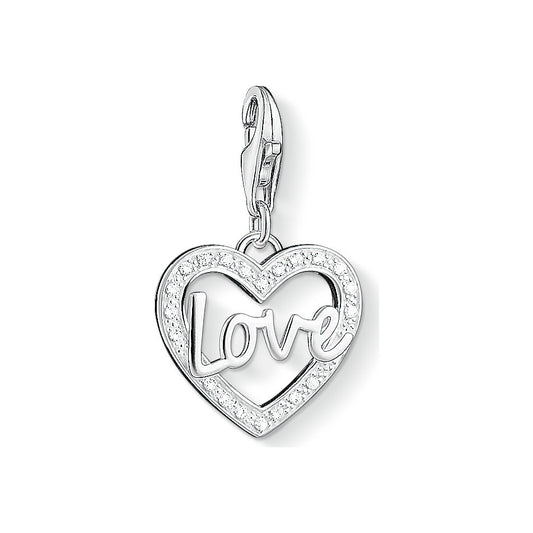 Thomas Sabo Jewellery Sterling Silver Love Charm White Zirconia 1310-051-14