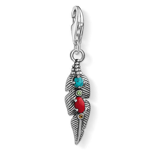 Thomas Sabo Charm Pendant "Ethnic Feather" 1463-332-7