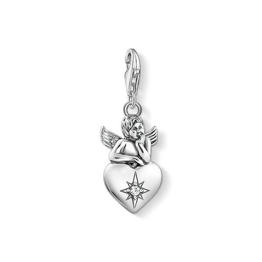 Thomas Sabo Charm Pendant Guardian Angel With Heart Silver 1735-643-14