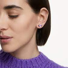 Lucent ear cuff Single, Magnetic, Purple, Gold-tone plated 5613561