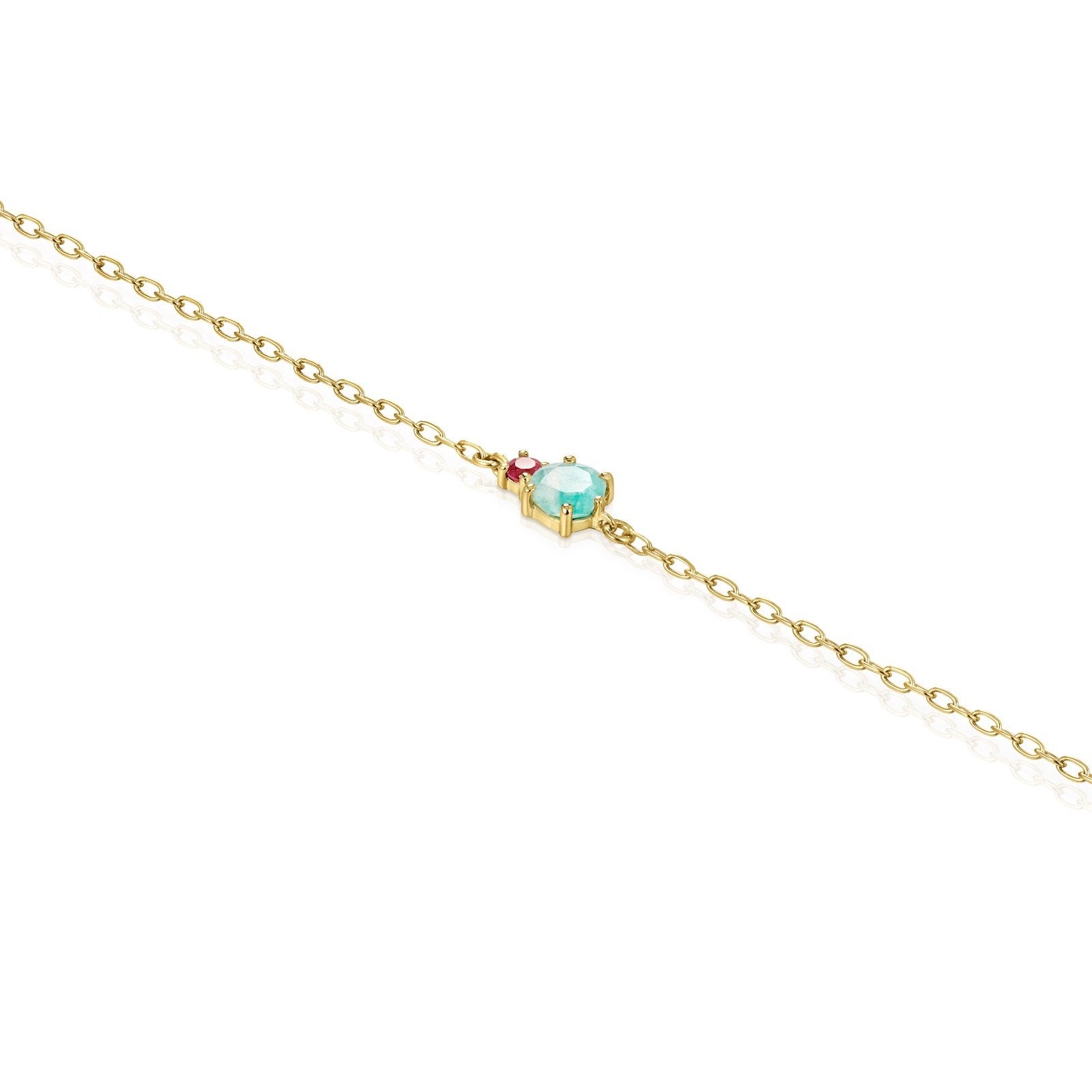 Tous Mini Ivette Bracelet in Gold with Amazonite and Ruby 912191010 –