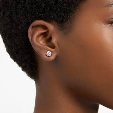 Constella stud earrings Round cut, White, 5638801 5636712 5642595
