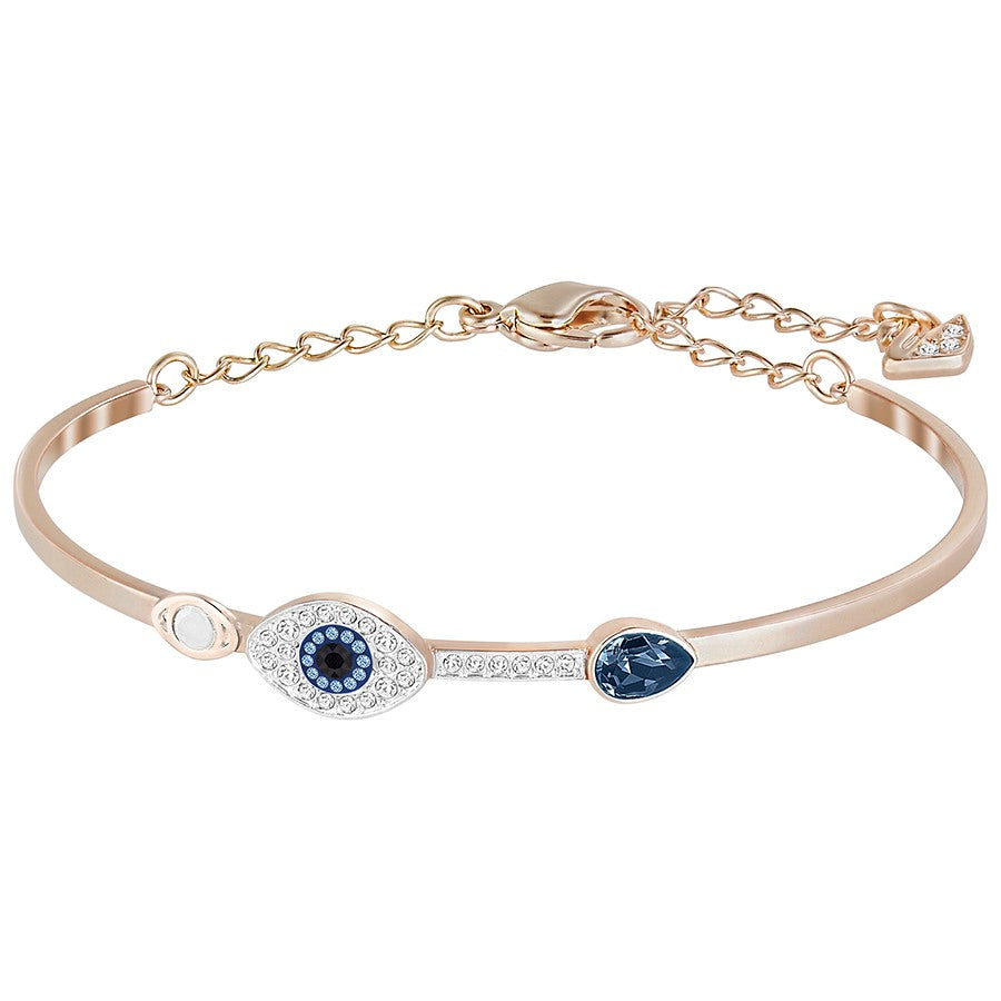 Swarovski Duo Evil Eye Bangle, Blue, Mixed Plating 5171991