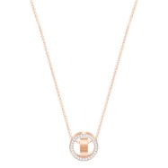 Swarovski Hollow Pendant, Small, White, Rose Gold Plating 5636500