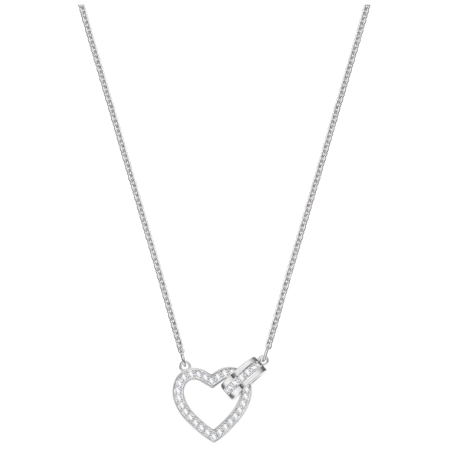 Swarovski Lovely Necklace, White, Rhodium plating 5380703