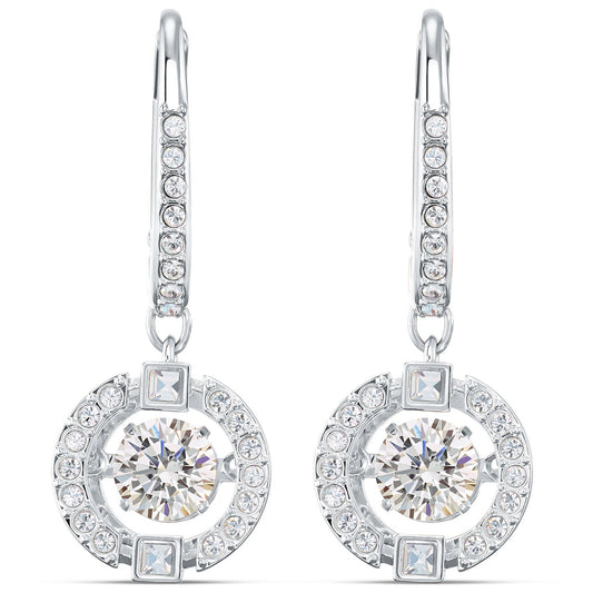 Swarovski Sparkling Dance Pierced Earrings, White, Rhodium plated 5504652