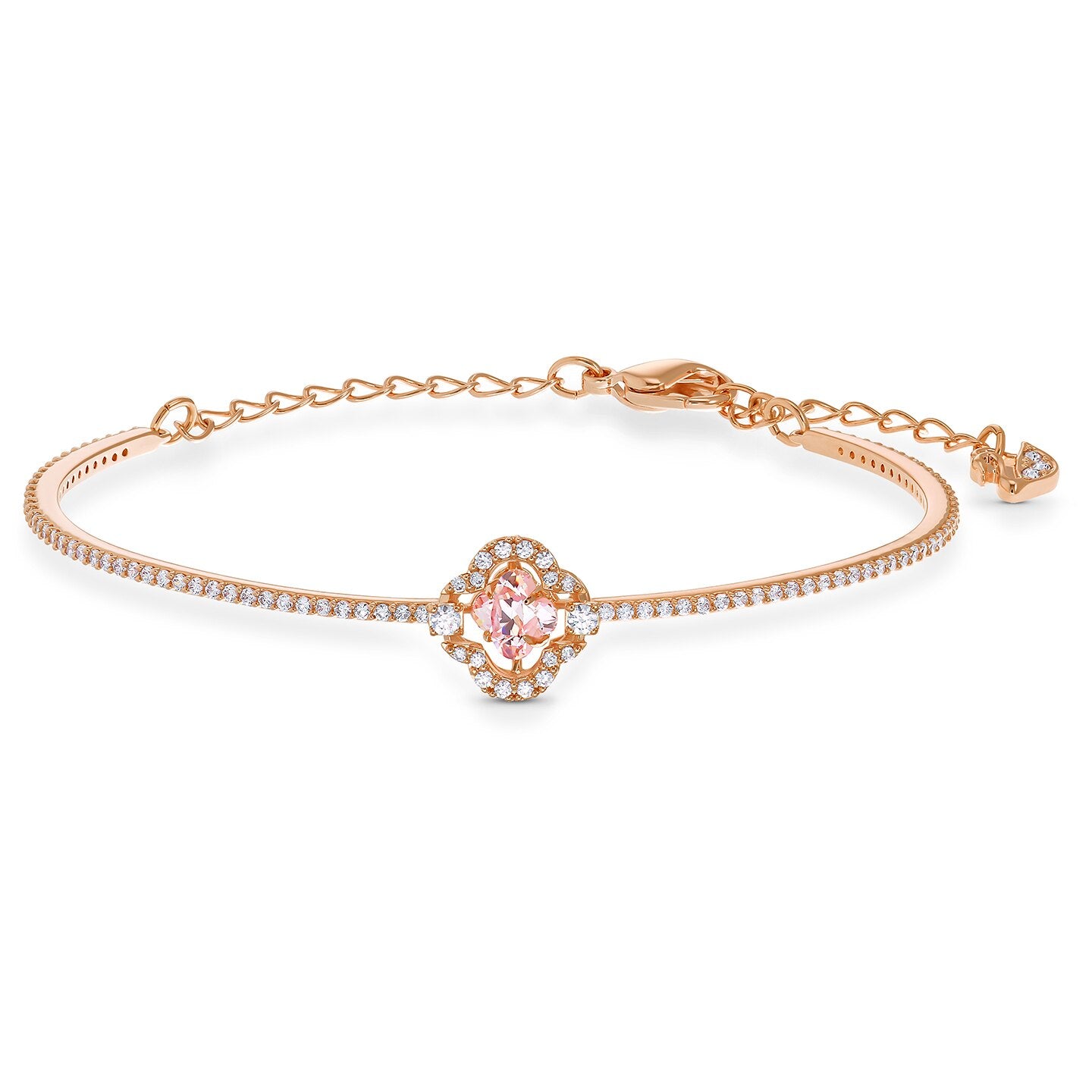 Swarovski Sparkling Dance Bangle, Pink, Rose-gold tone plated 5516476