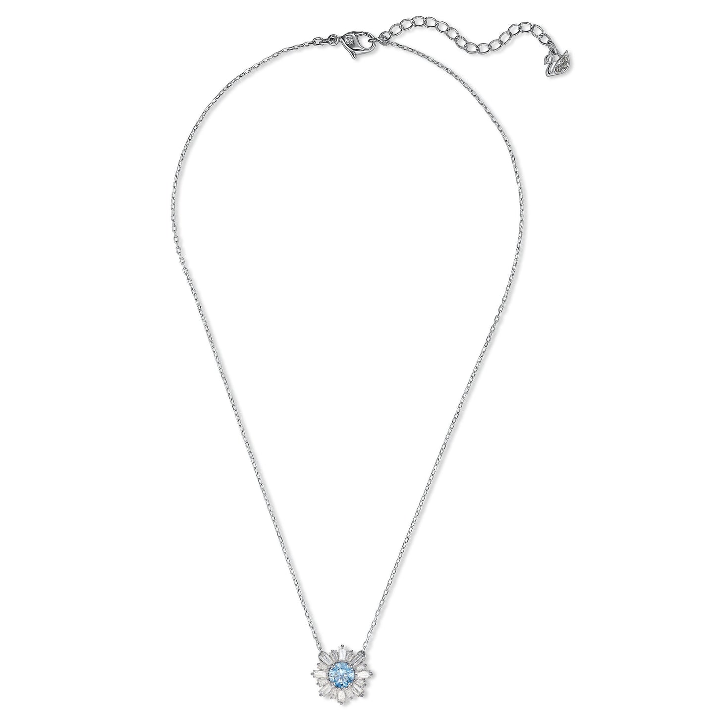 Swarovski Sunshine Pendant, Blue, Rhodium Plated 5536742