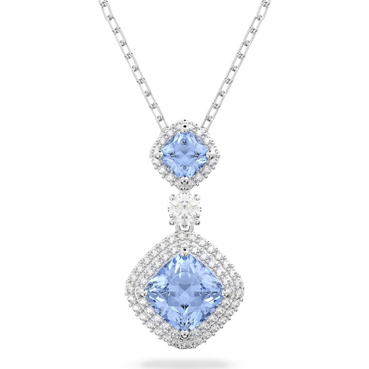 Swarovski Angelic necklace, Blue, Rhodium plated 5559381