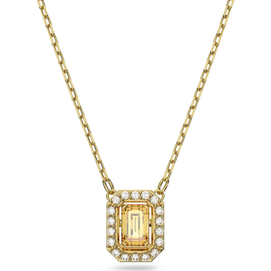 Swarovski Millenia necklace, Octagon cut Swarovski Zirconia, Yellow, Gold-tone plated 5598421