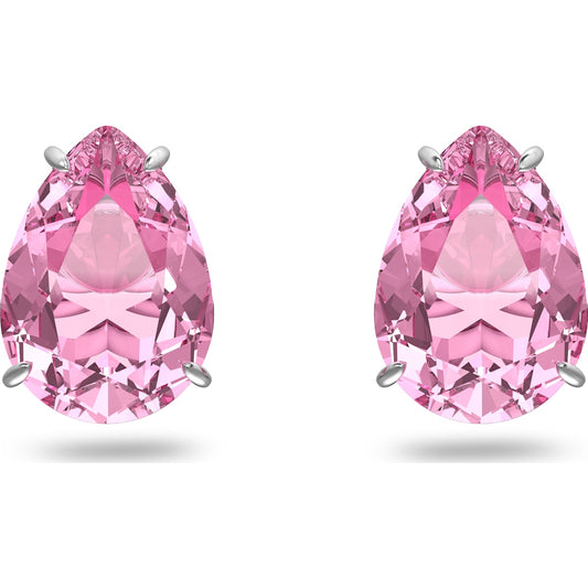 Swrovski Gema stud earrings, Pink, Rhodium plated 5614455