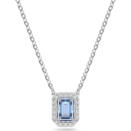 Swarovski Millenia necklace, Octagon cut Swarovski Zirconia, Blue, Rhodium plated 5614926