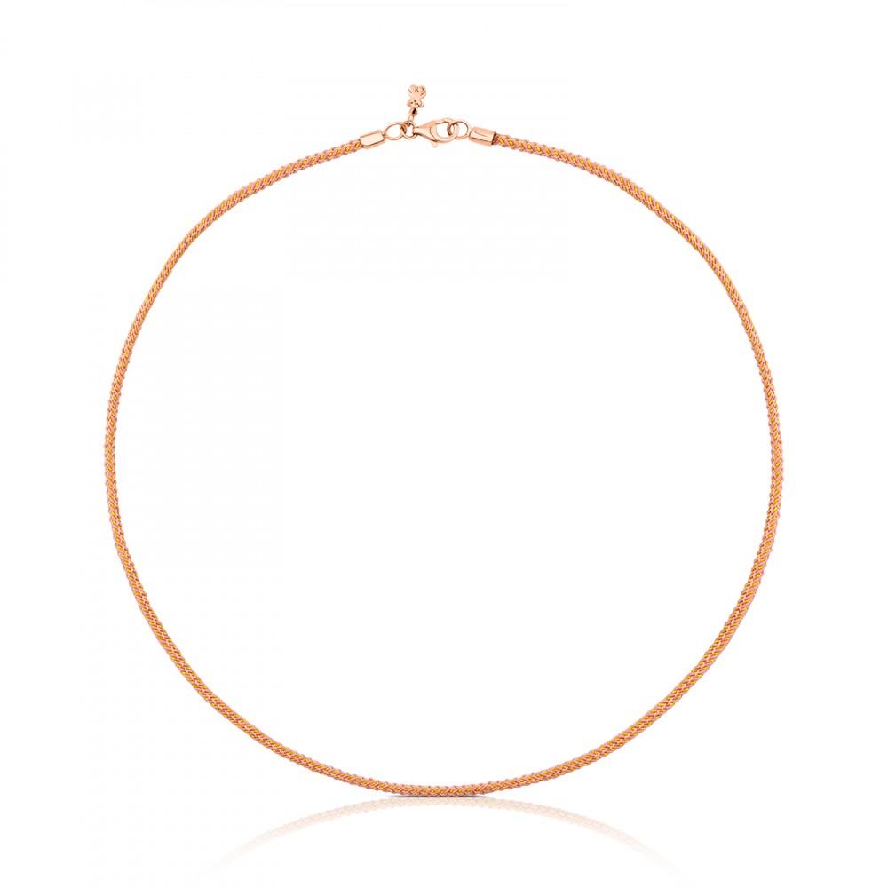 Tous Rose Vermeil Silver TOUS Choker and pink Cord 711902590