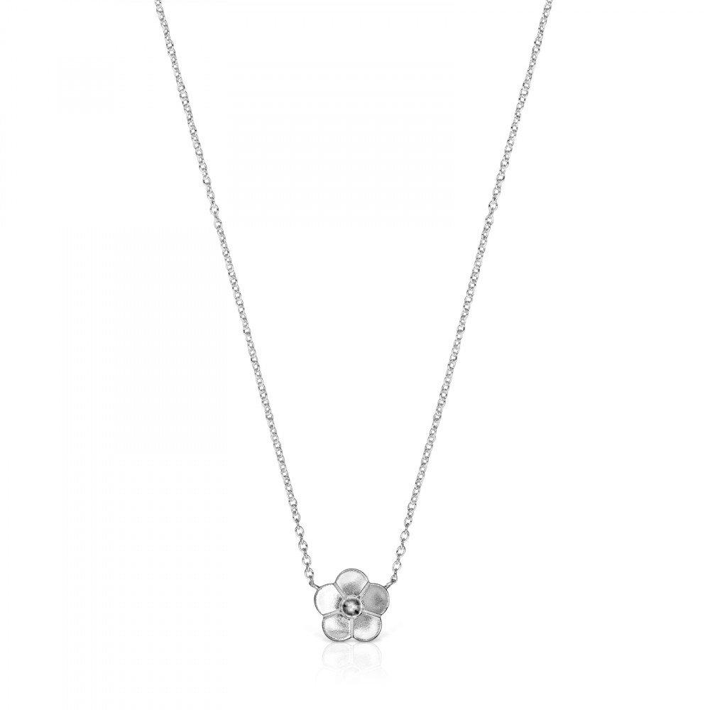 Tous Silver Vita Flower Necklace 918532500