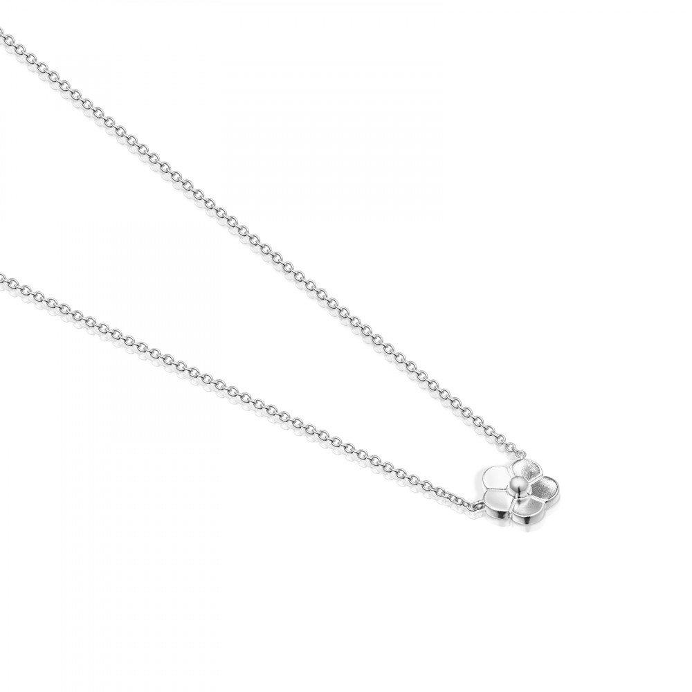 Tous Silver Vita Flower Necklace 918532500