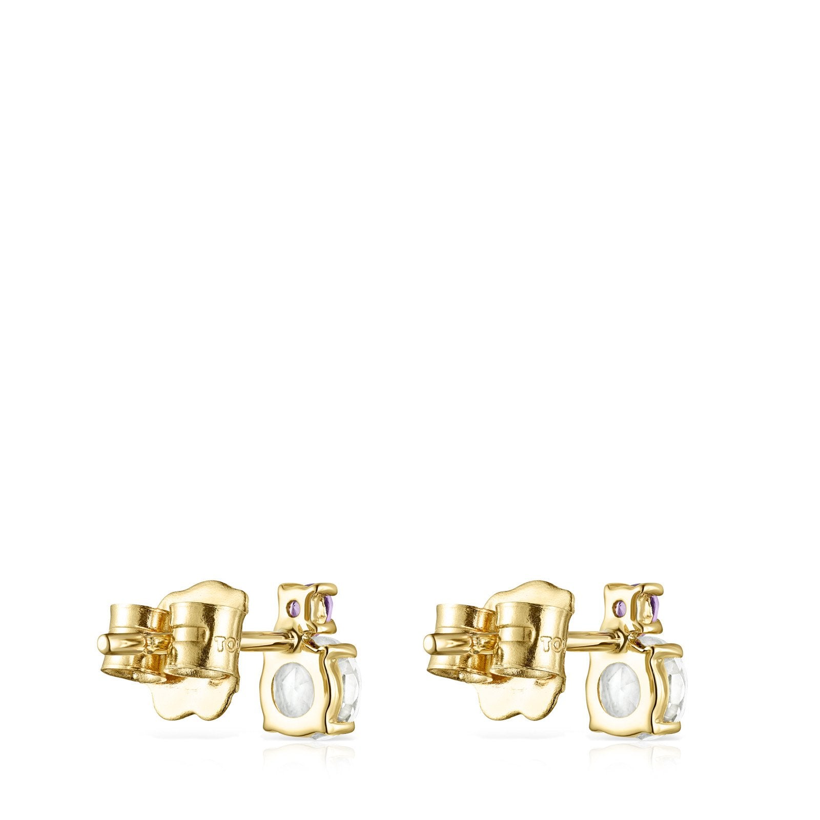 Tous Mini Ivette Earrings in Gold with Prasiolite and Amethyst 9121930 –