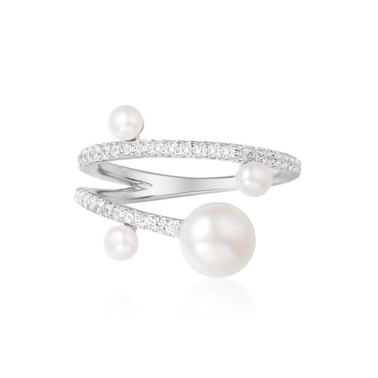 APM Silver Ring With Pearl A17756XPL