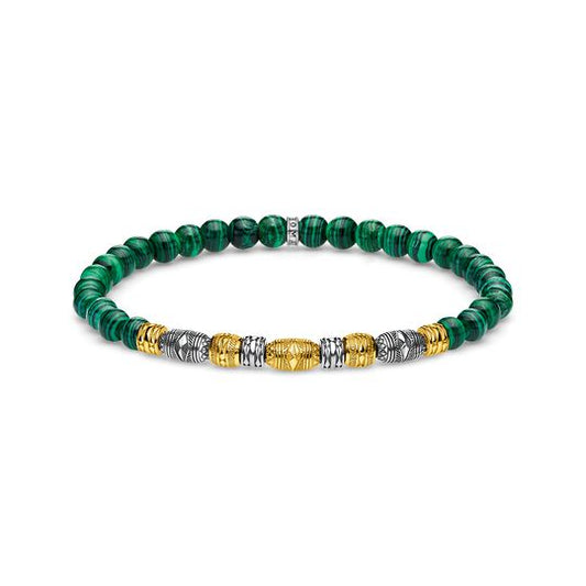 Thomas Sabo Bracelet Two-tone Lucky Charm, Green A1920-140-6-l17