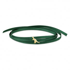 APM Green Satin Chocker Bracelet With Yellow Silver Rexy AC3691GXY