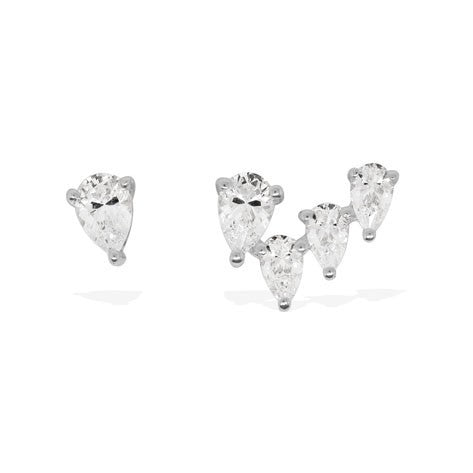 APM Silver Stud Earrings AE9447OX