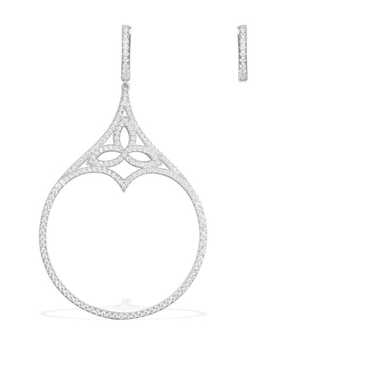 APM Silver Gothic Asymetric Earring AE9762OX