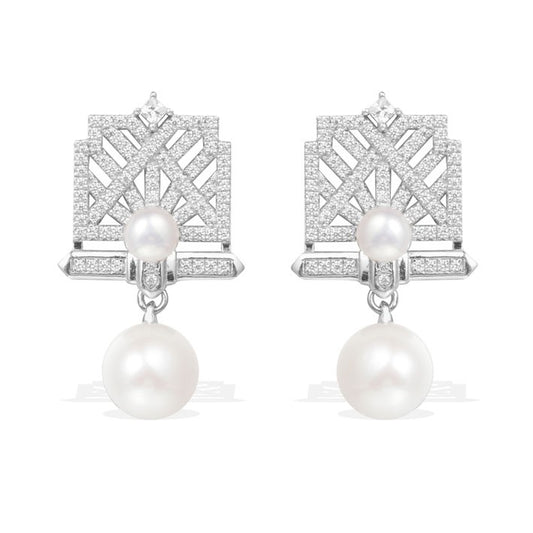 APM Pearl Silver Earring AE9807XPL