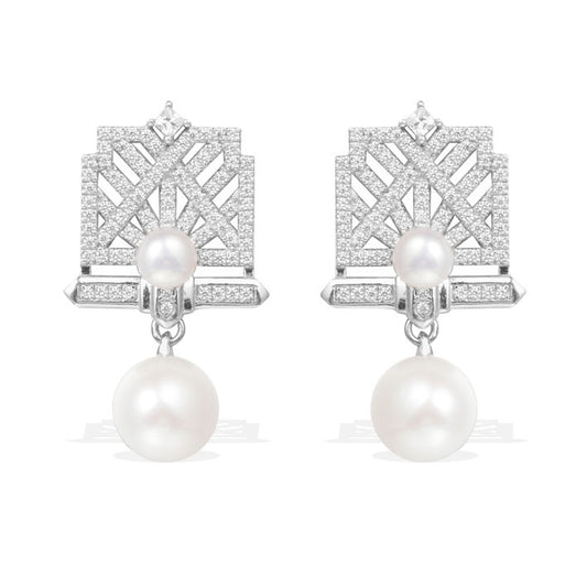 APM Pearl Silver Earring AE9807XPL