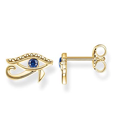 Thomas Sabo Women Ear Studs Eye of Horus 925 Sterling Silver; 18k Yellow Gold Plating H1918-922-32