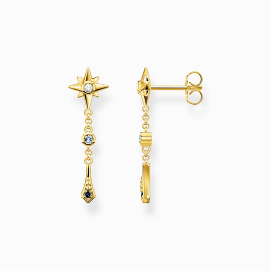 Thomas Sabo Earrings Royalty Star Stones Gold H2209-959-7