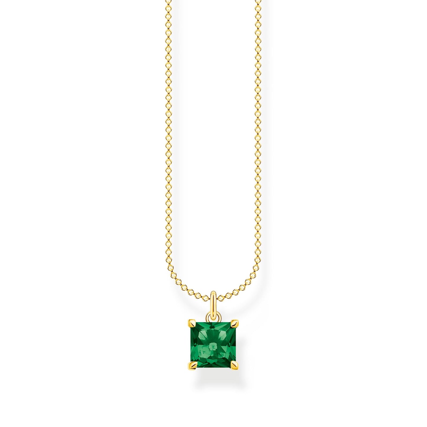 Thomas Sabo Necklace With Green Stone Gold KE2156-472-6